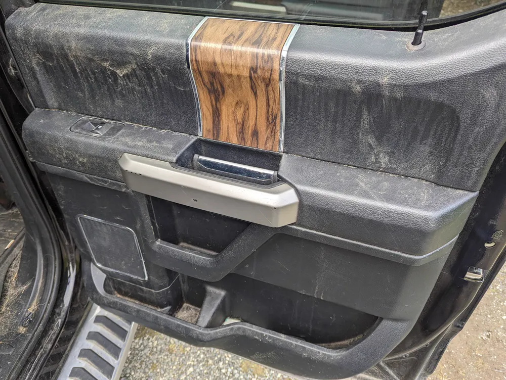 Ford F-150 interior before detailing